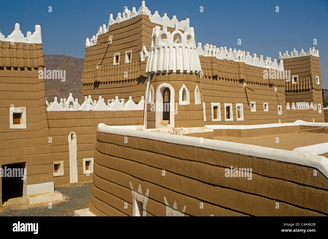 L'Arabie saoudite, Najran, Najran. Construit dans les années 1940, Fort de Najran, ou Qasr al-Imara, avec ses murs en adobe Banque D'Images