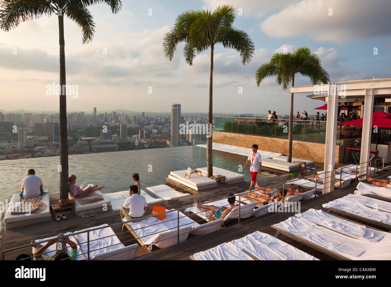 Singapour, Singapour, Marina Bay. Piscine de