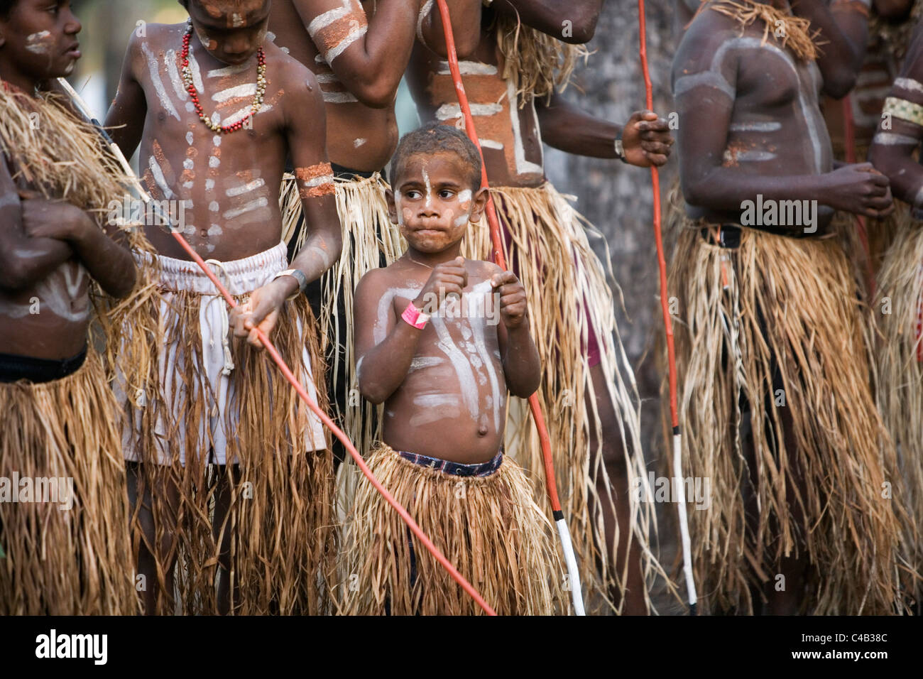 L'Australie, Queensland, Laura. Les danseurs de la rivière Lockhart au Festival de danse autochtones Laura. Banque D'Images
