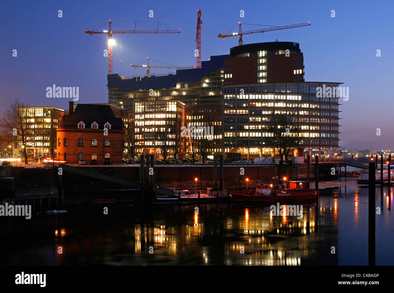 HafenCity est un quartier dans l'arrondissement de Hamburg-Mitte Hambourg, Allemagne. Banque D'Images
