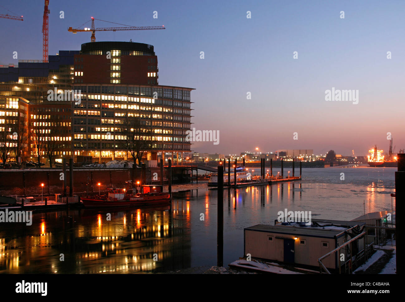 HafenCity est un quartier dans l'arrondissement de Hamburg-Mitte Hambourg, Allemagne. Banque D'Images