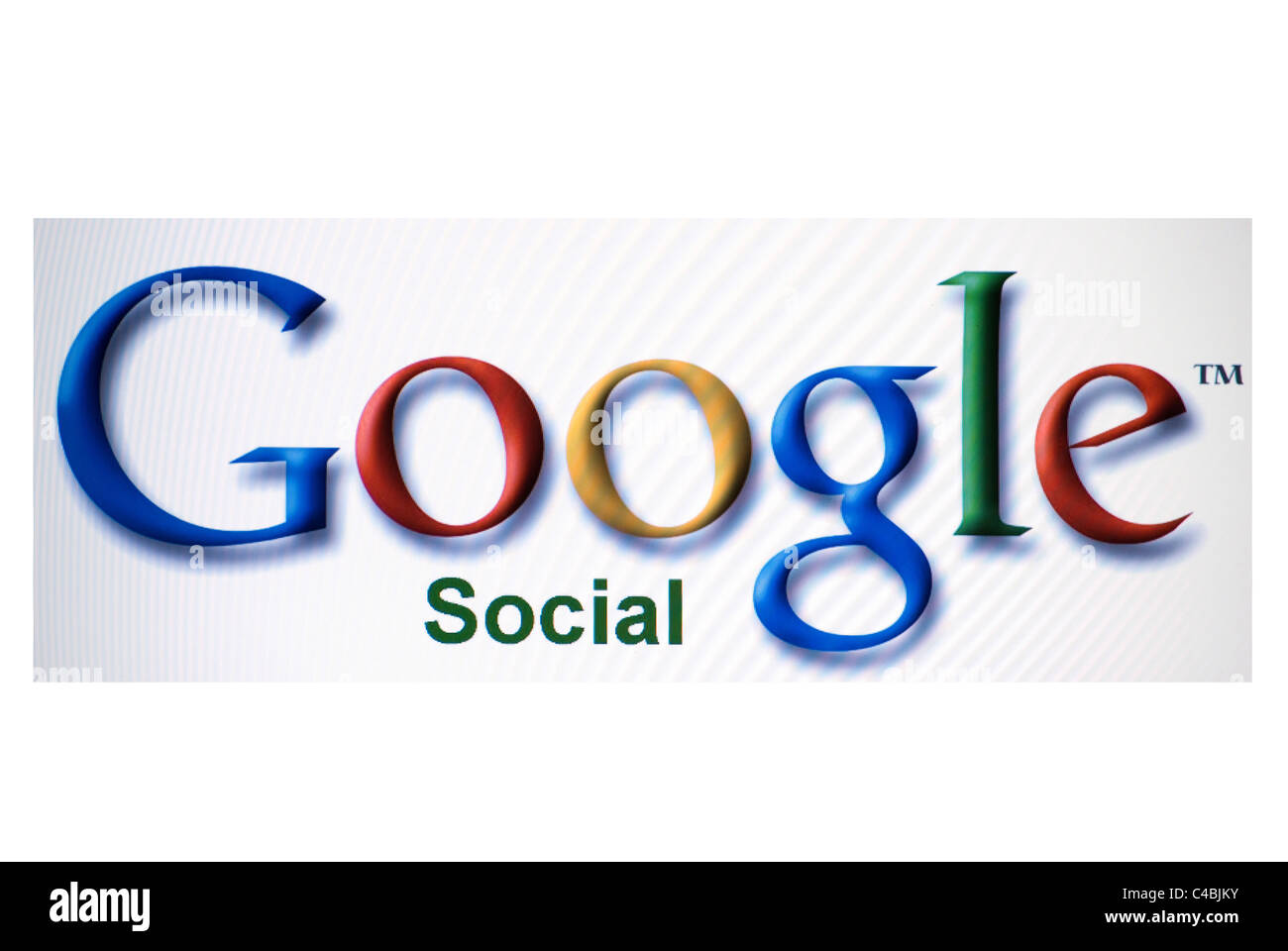 Logo Google sur l'écran de l'ordinateur portable, photo prise le 8 juin 2011, Bulgarie Banque D'Images