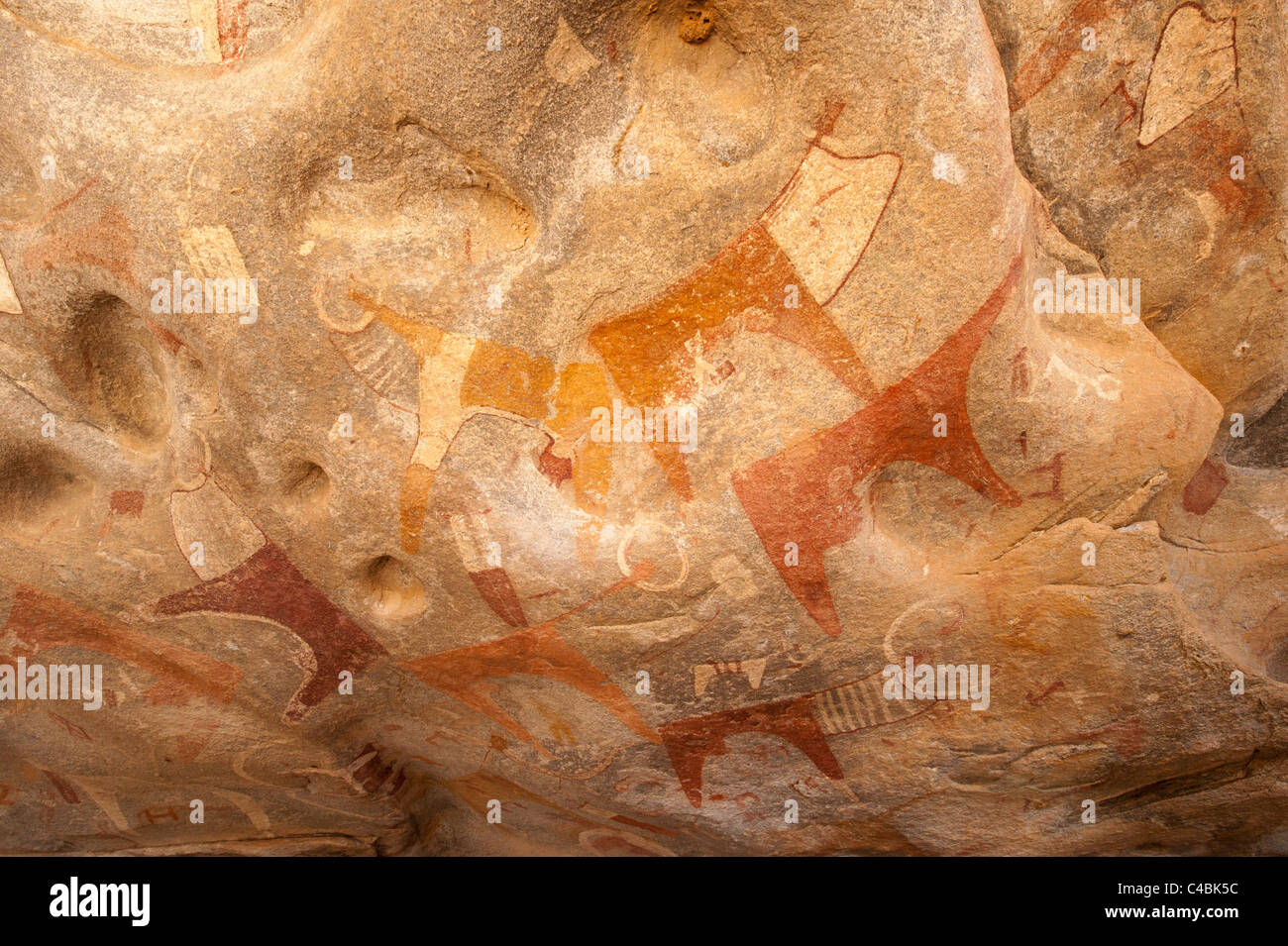 Las Geel art-rock, le Somaliland, en Somalie Banque D'Images