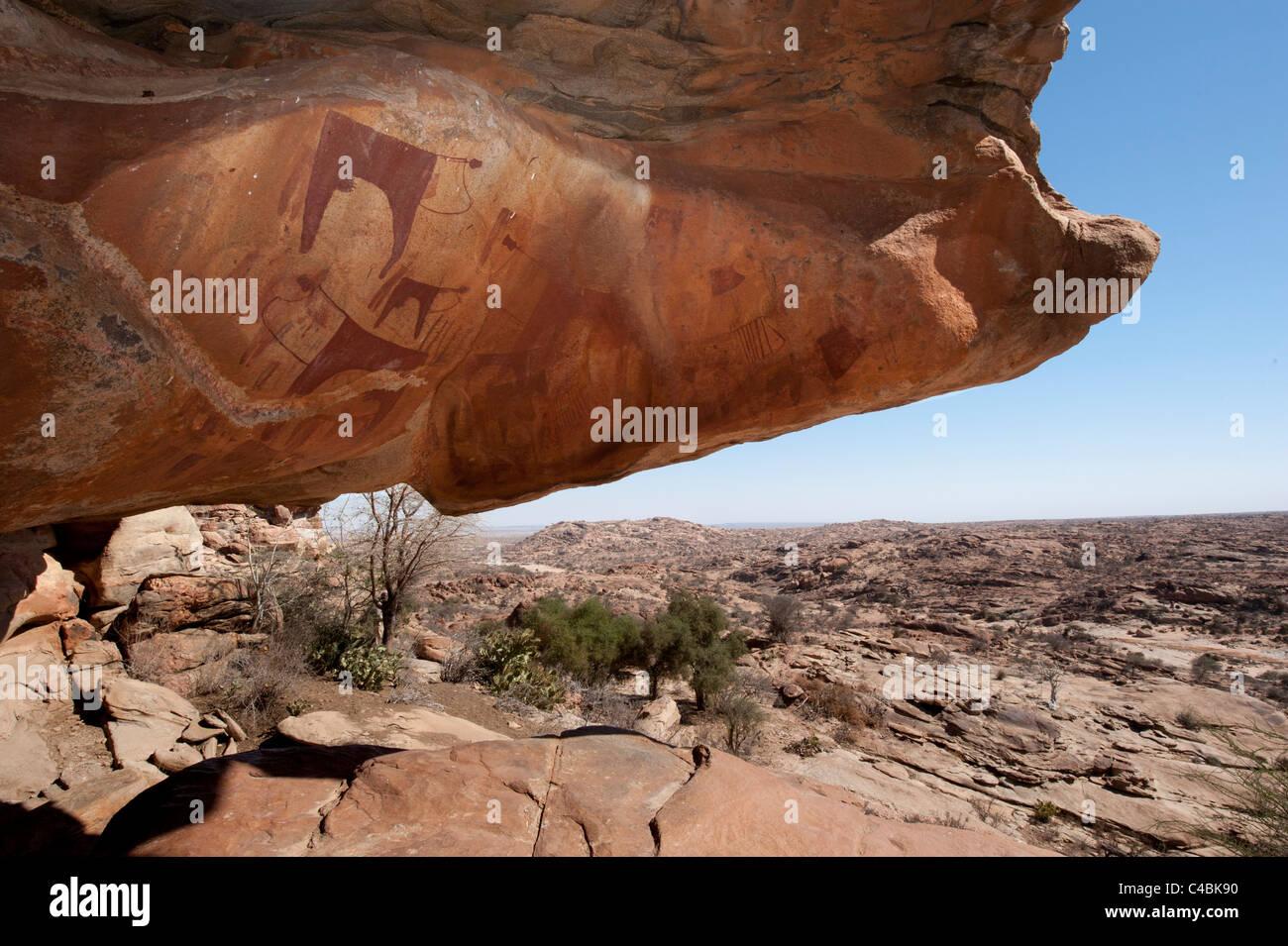 Las Geel art-rock, le Somaliland, en Somalie Banque D'Images