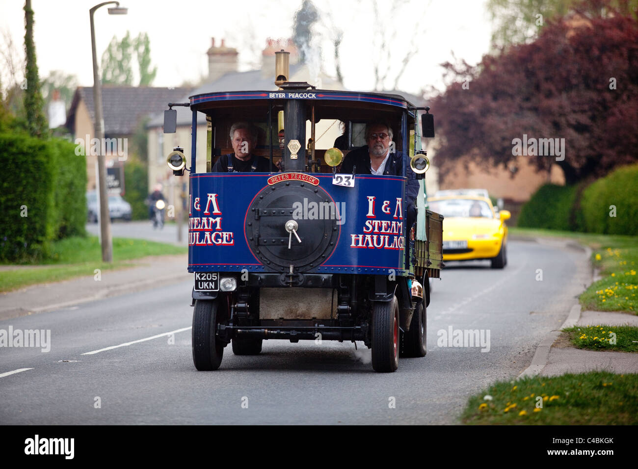 Beyer Peacock Camion vapeur moteur à Histon Cottenham et rallye automobile. Cambridge UK Banque D'Images