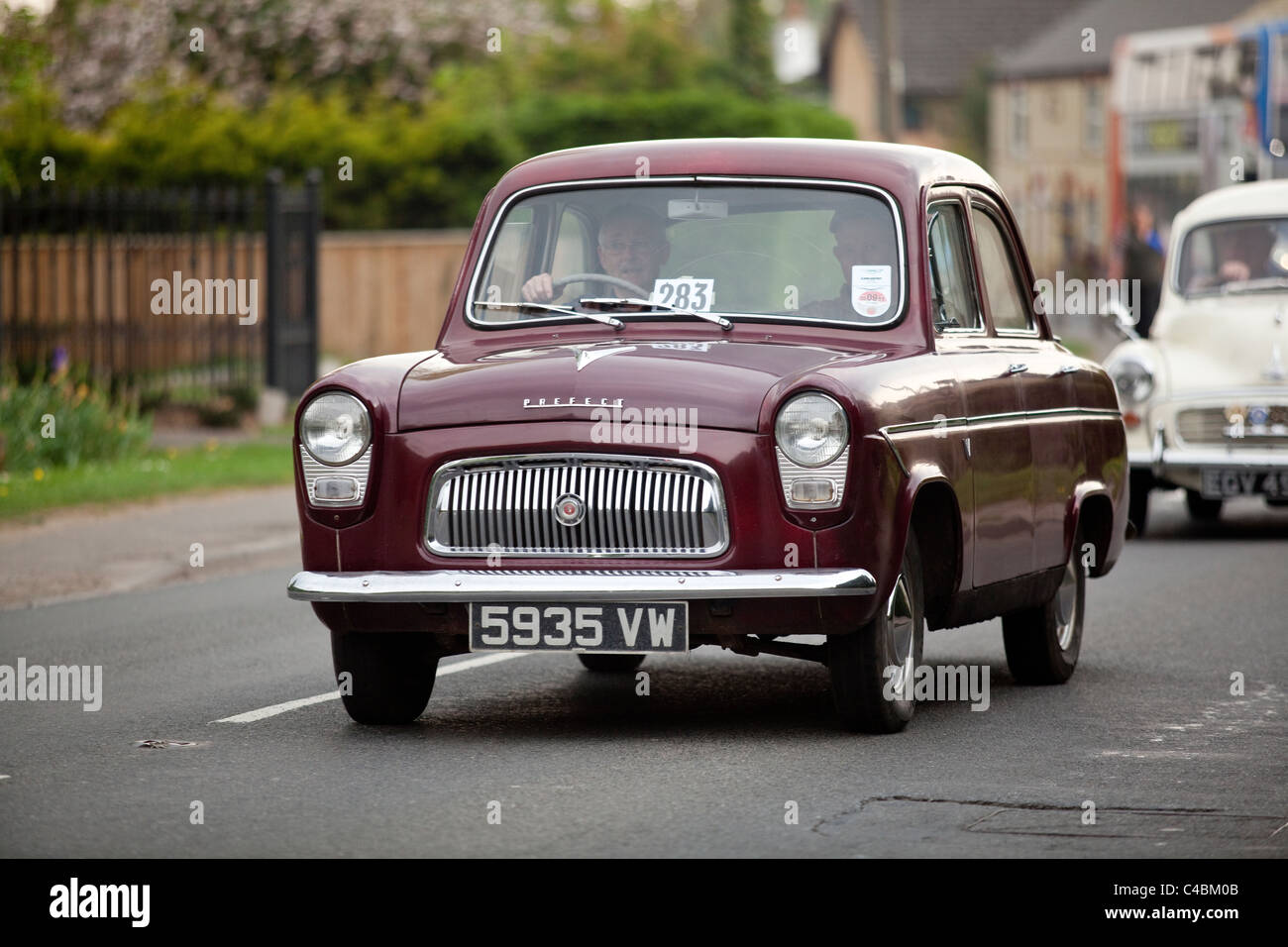 Ford Prefect 107E à Histon Cottenham et rallye automobile. Cambridge UK Banque D'Images