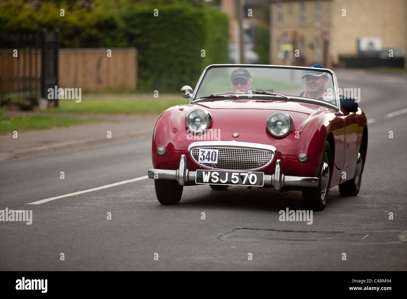 Austin Healey Sprite Eyed Grenouille Mark I, à Histon Cottenham et rallye automobile. Cambridge UK Banque D'Images