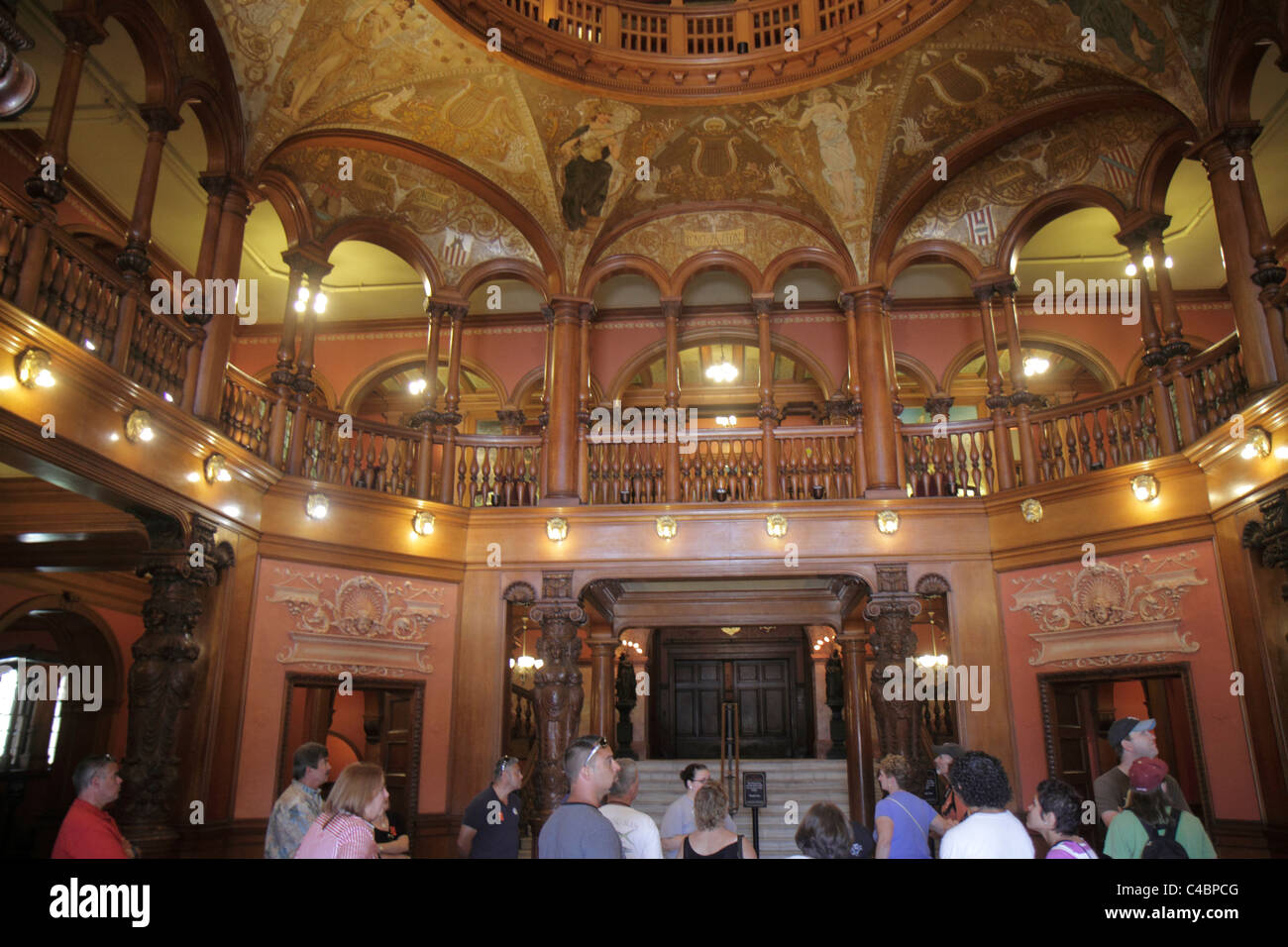 St Saint Augustine Floride, Flagler College, ancien Hôtel Ponce de Leon, groupe, hall, les visiteurs Voyage voyage tourisme touristique sites d'intérêt c Banque D'Images