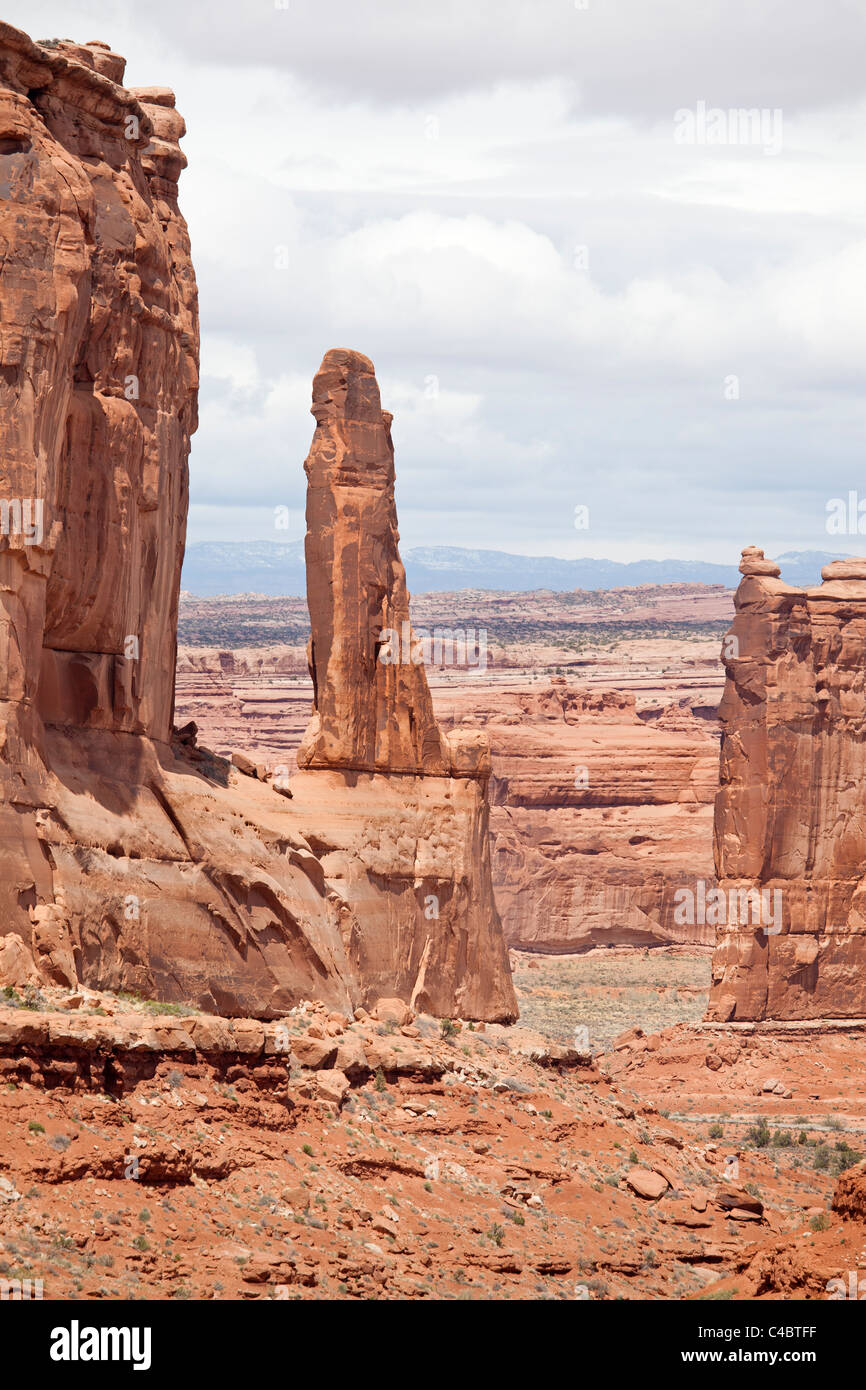 Arches national park desert rock vista moab utah usa Banque D'Images