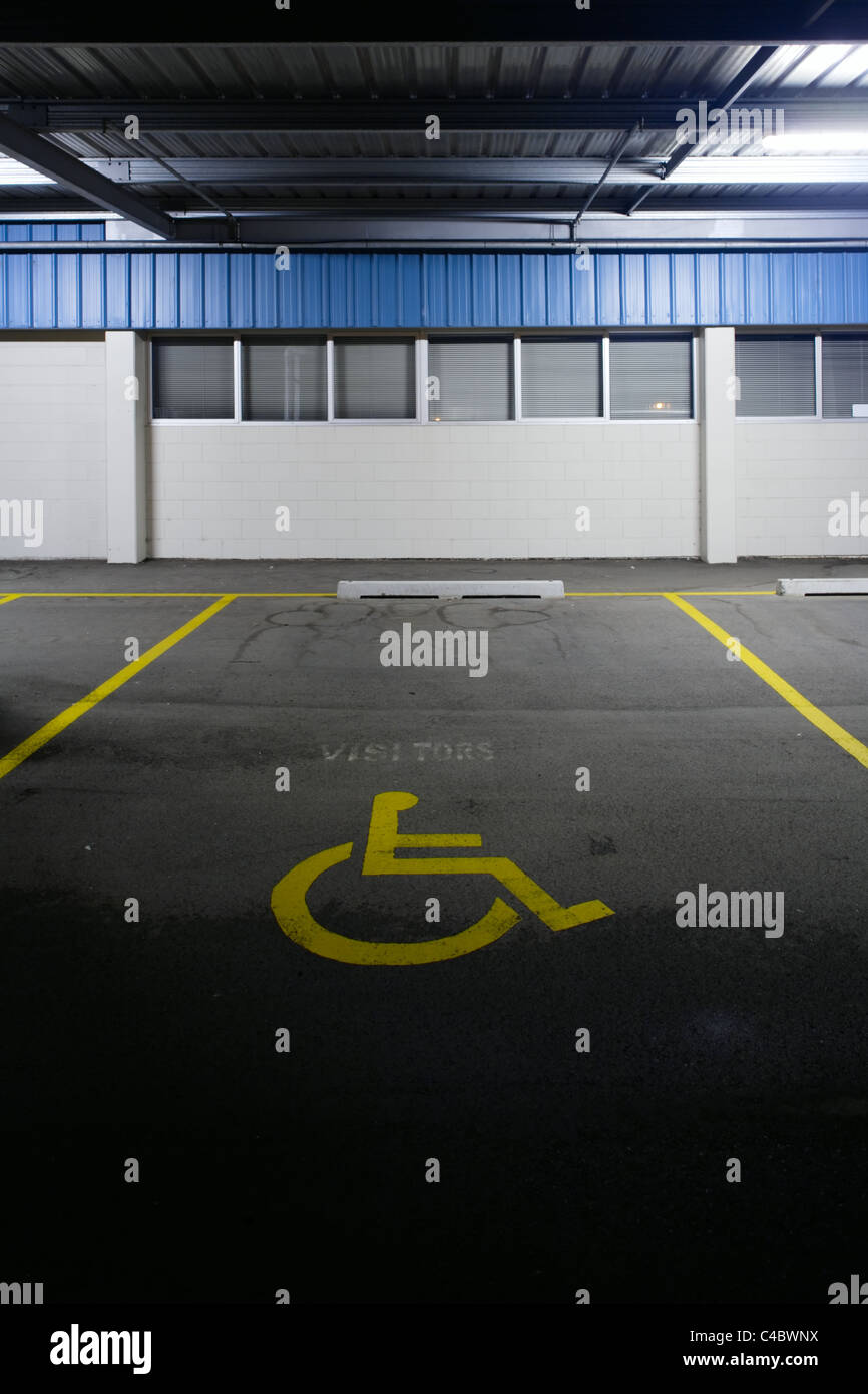 Parking handicapés, en Nouvelle-Zélande. Banque D'Images