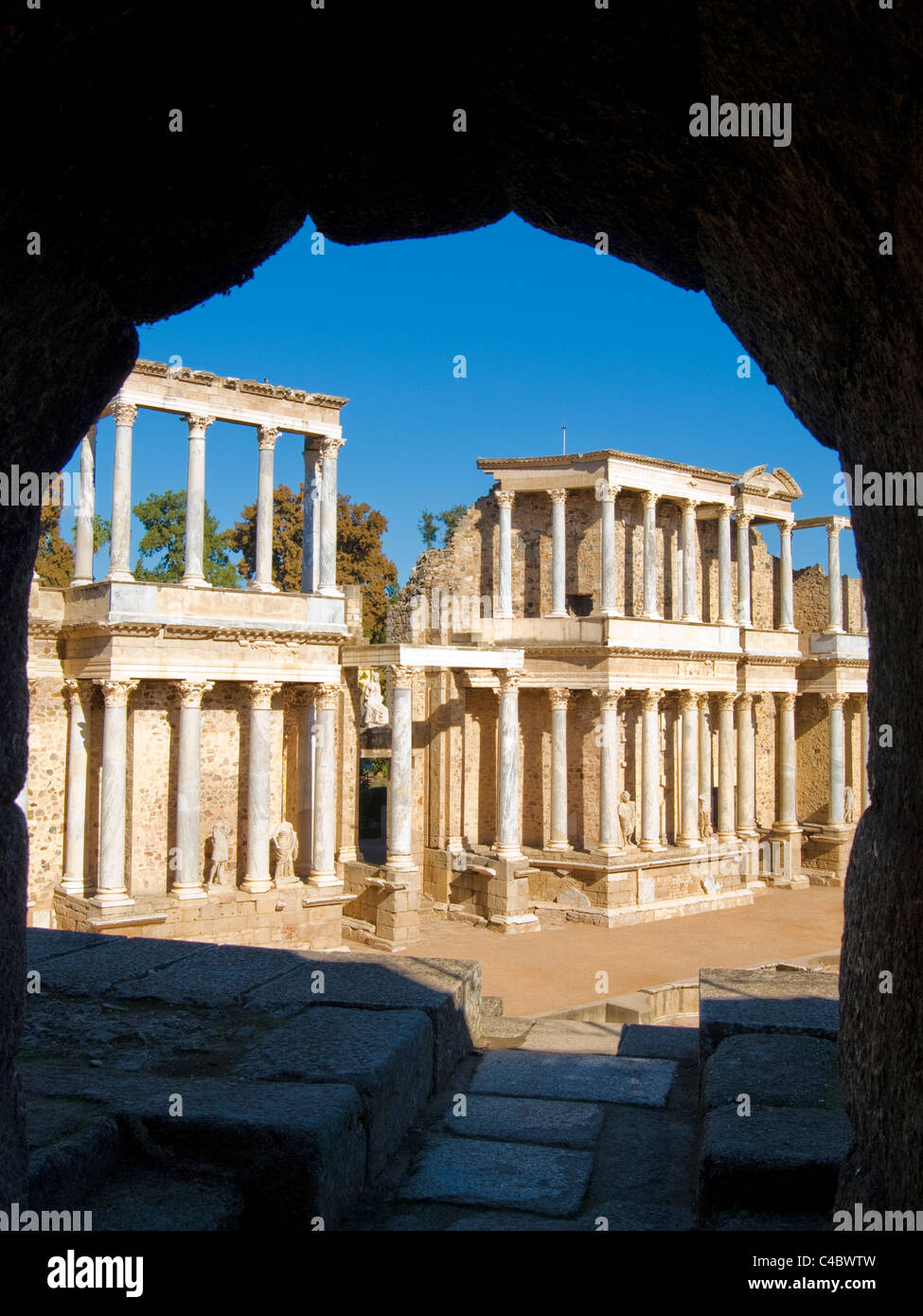 Théâtre romain, Merida, Estrémadure, Espagne Banque D'Images