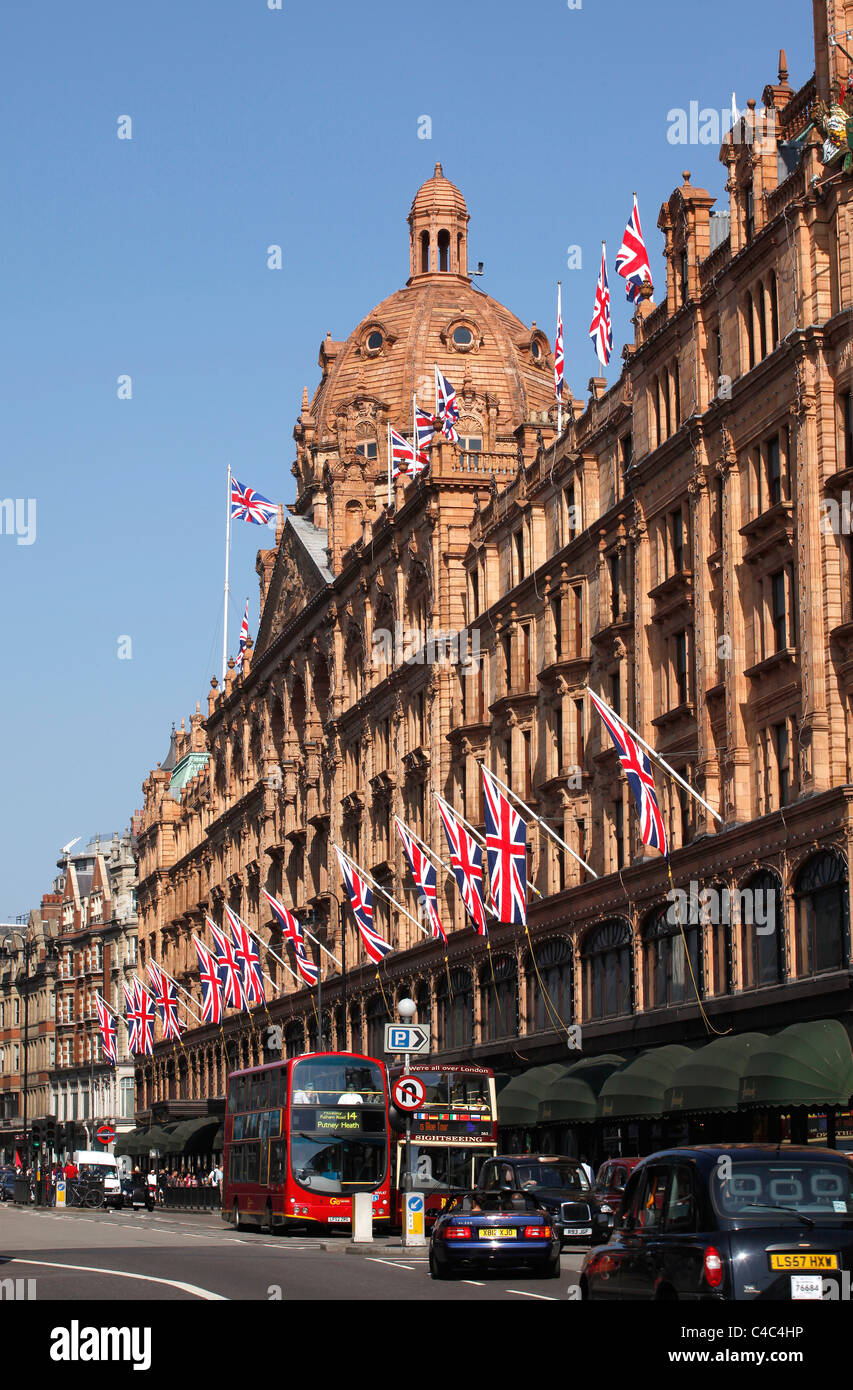 Magasin Harrods à Knightsbridge Londres. Banque D'Images