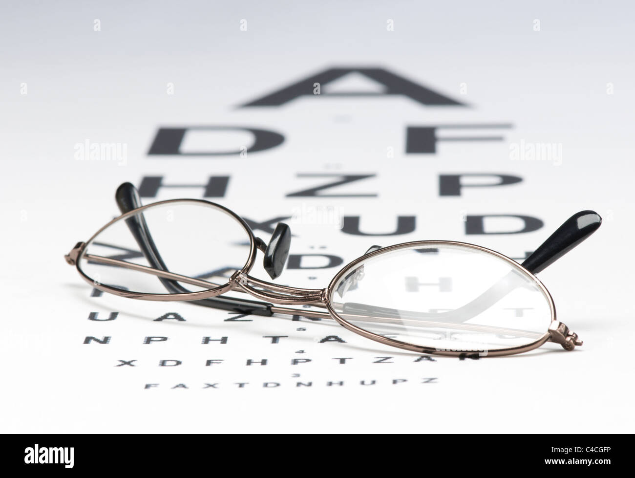 Les lunettes de Snellen Banque D'Images