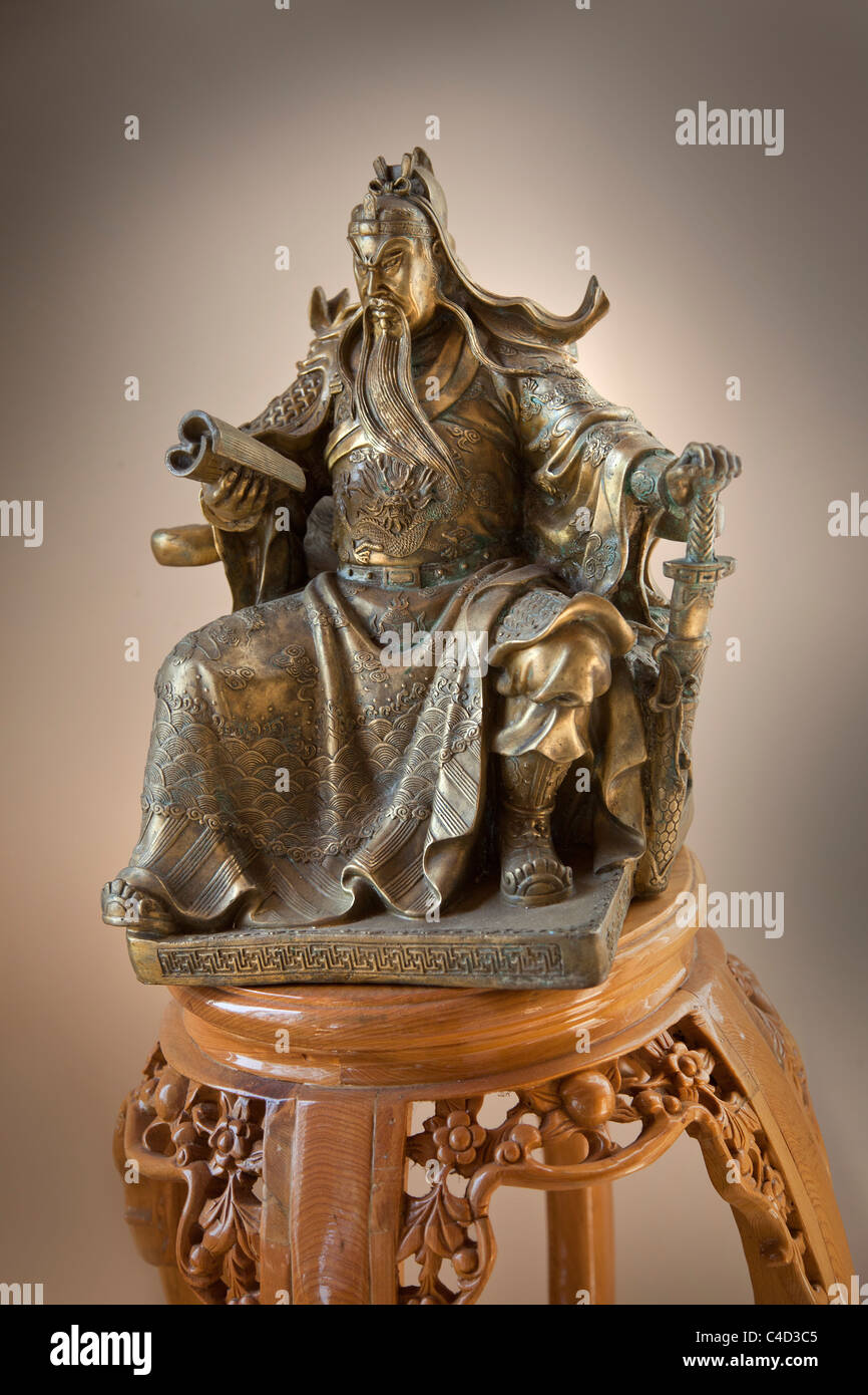 Confucius statue en laiton Banque D'Images