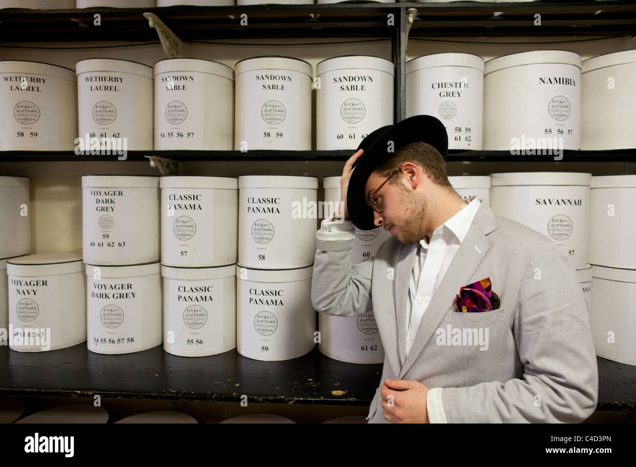 Lock & Co hatters, St James's Street, Londres. Photo:Jeff Gilbert Banque D'Images