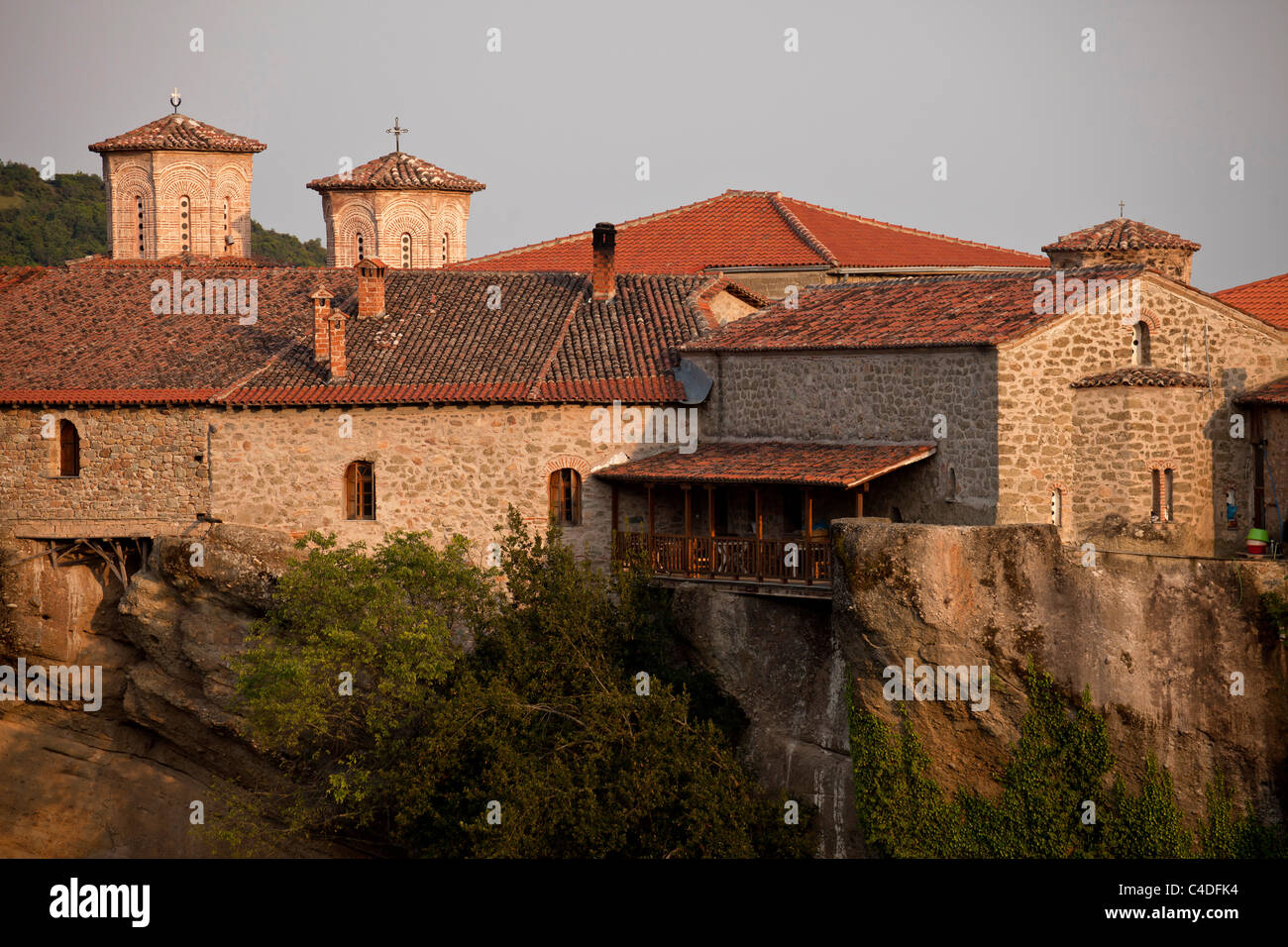 Le monastère de Varlaam : le complexe de météores des monastères orthodoxes, l'UNESCO Patrimoine mondial en Thessalie, Grèce Banque D'Images