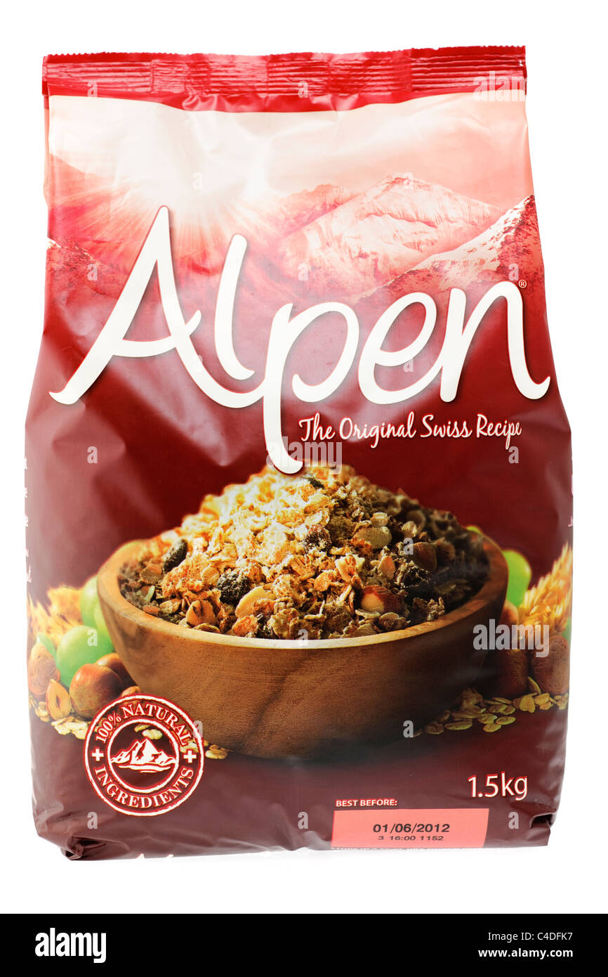 Sac de 1,5Kg Alpen 100 % naturel original muesli céréales petit déjeuner Banque D'Images