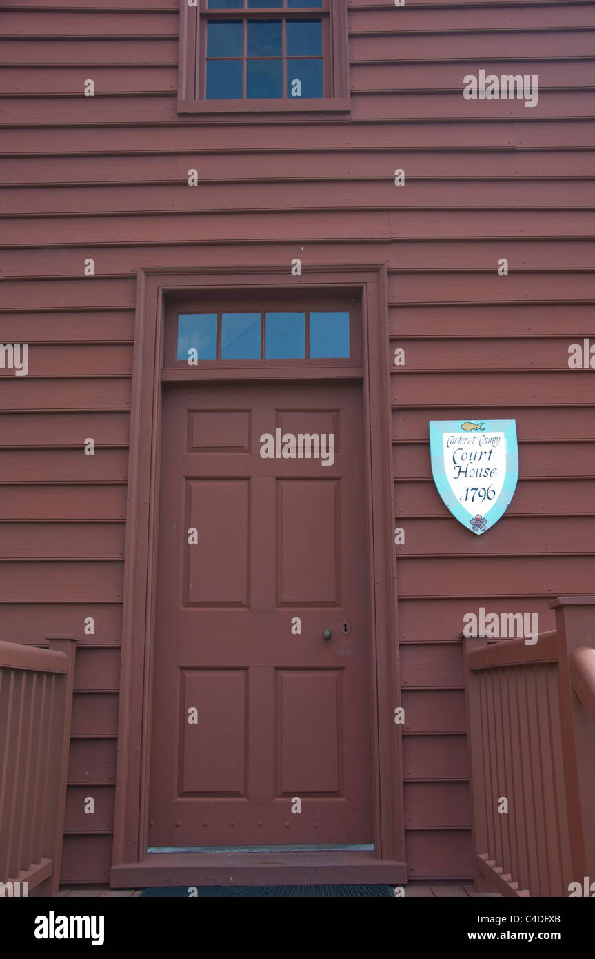 Caroline du Nord, de la mer de Beaufort. Site historique de Beaufort, Carteret County Court House, ch. 1796. Banque D'Images