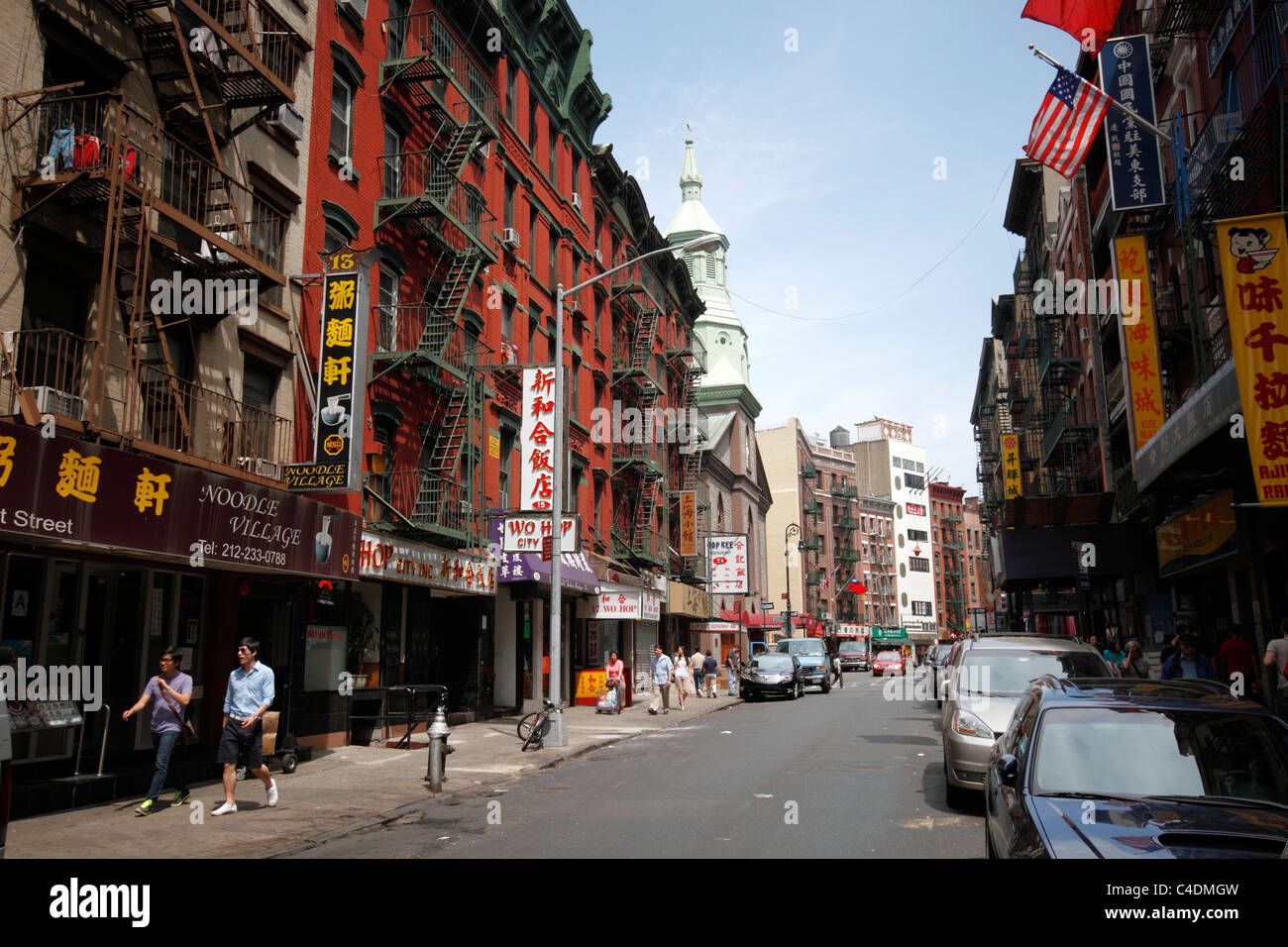 Mott Street, Chinatown, New York City Banque D'Images