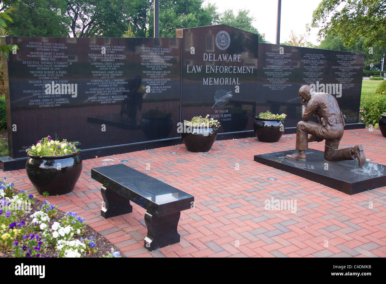 Application de la loi du Delaware Memorial, Dover Banque D'Images