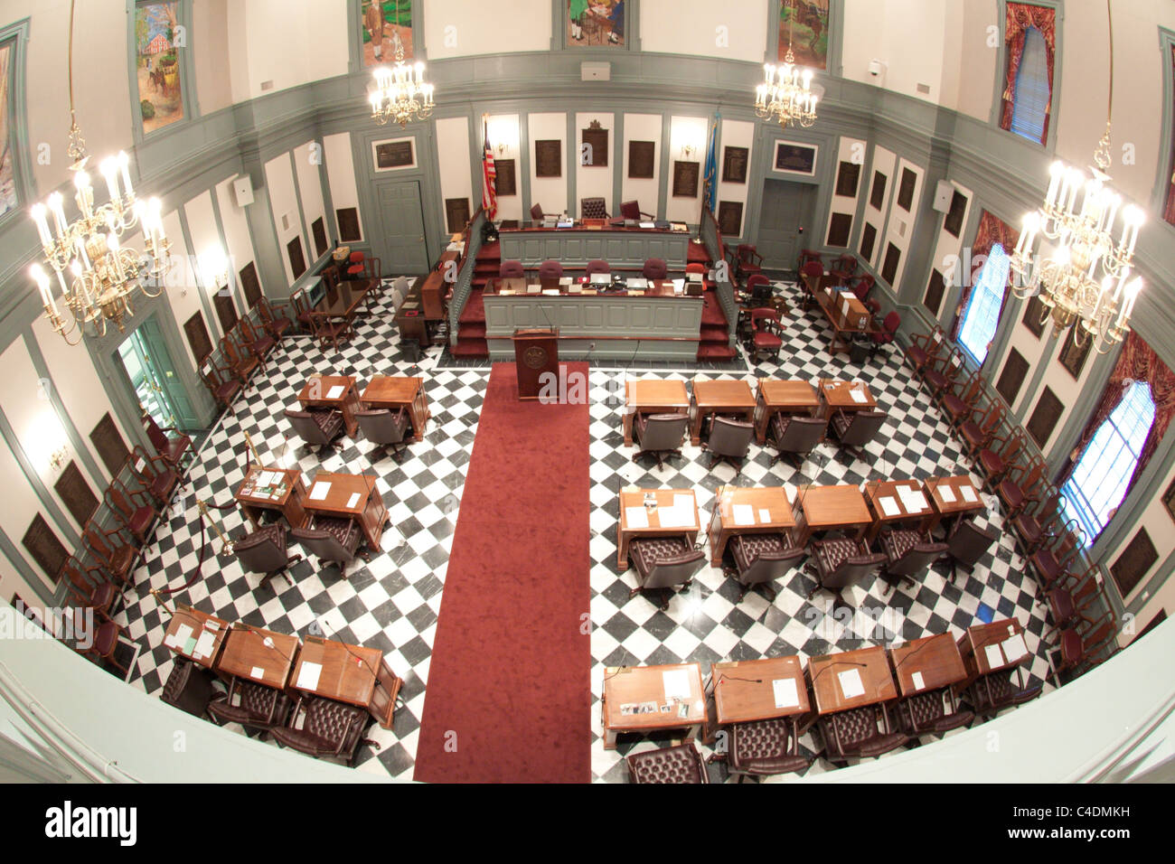 Chambre du Sénat dans le Delaware State House (Capitol) dans la région de Dover Banque D'Images