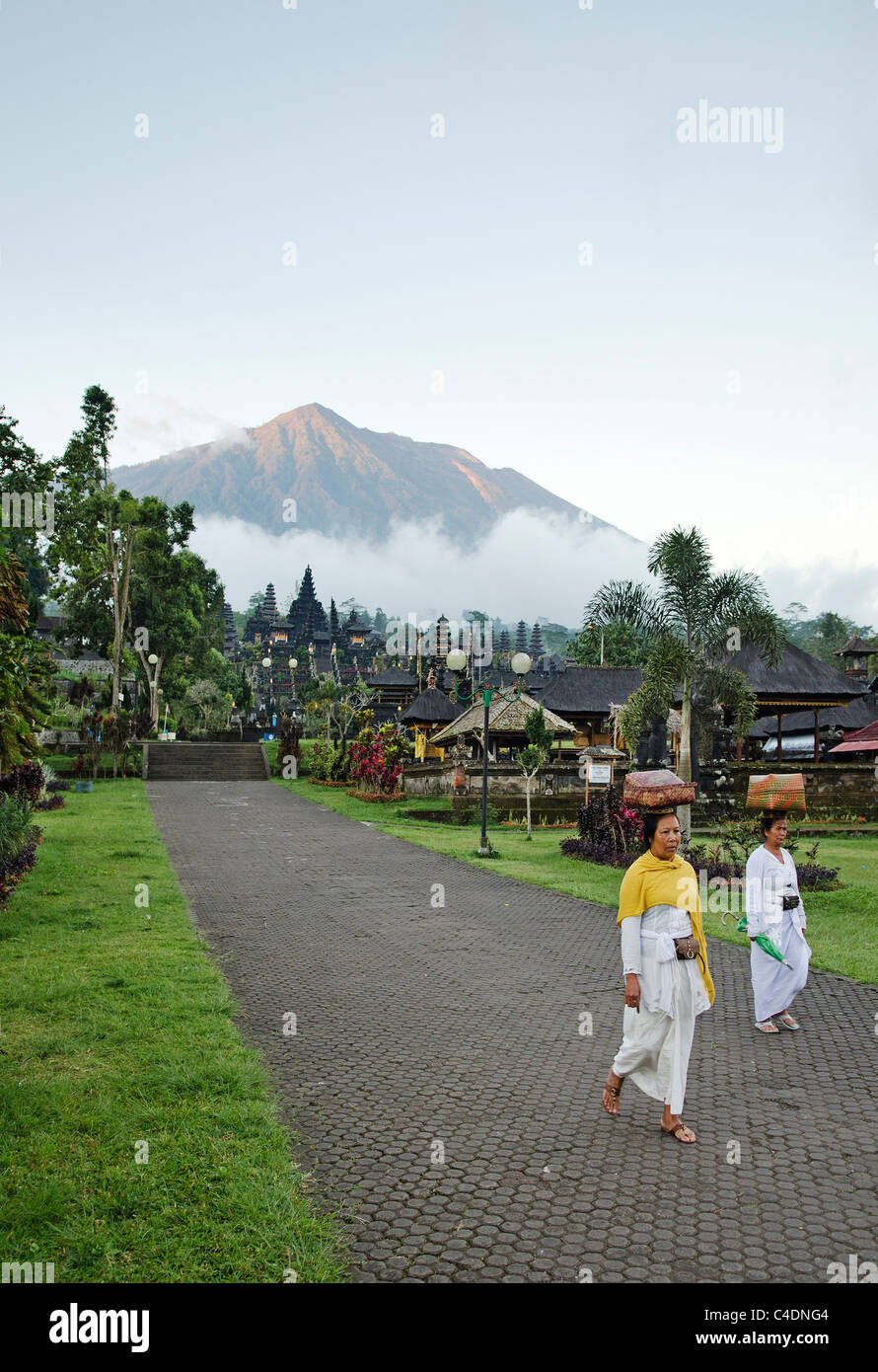 Mont Agung de temple besakih à Bali, Indonésie Banque D'Images