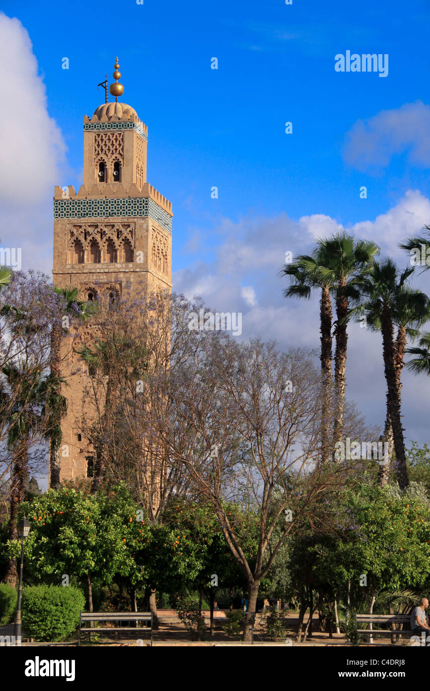 La Koutoubia, Marrakech, Maroc, Afrique Banque D'Images