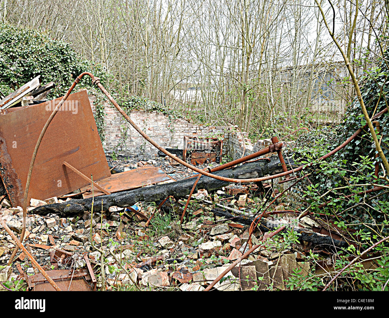Moulin à farine délabré Banque D'Images