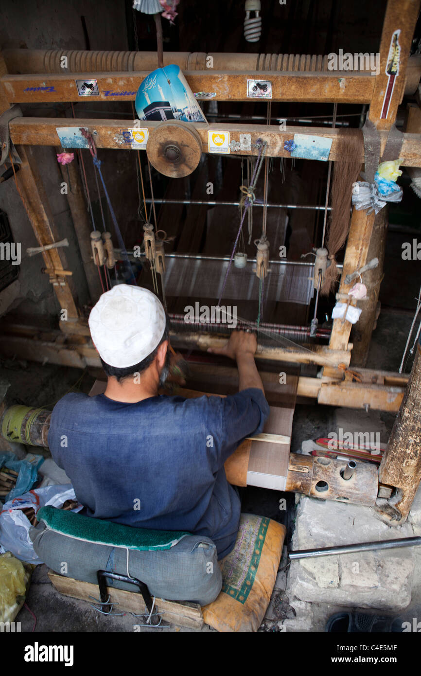 Fabric weaver en Afghanistan Banque D'Images