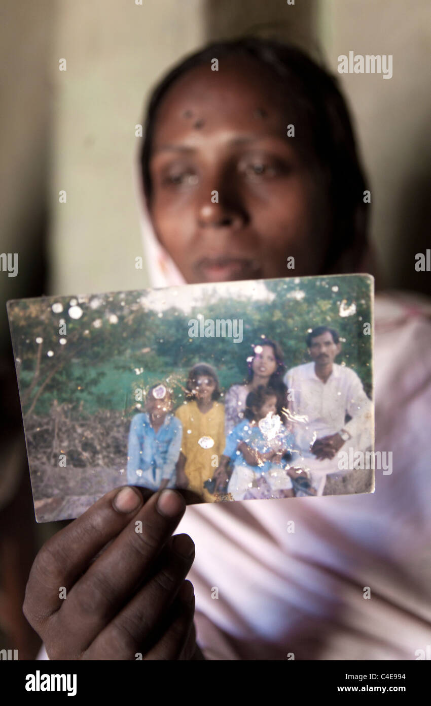 Famille d'Aasia Bibi, pakistanaise condamnée à mort pour blasphème Banque D'Images