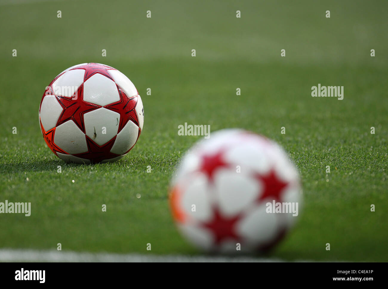 La marque "Ligue des Champions de football Adidas Banque D'Images