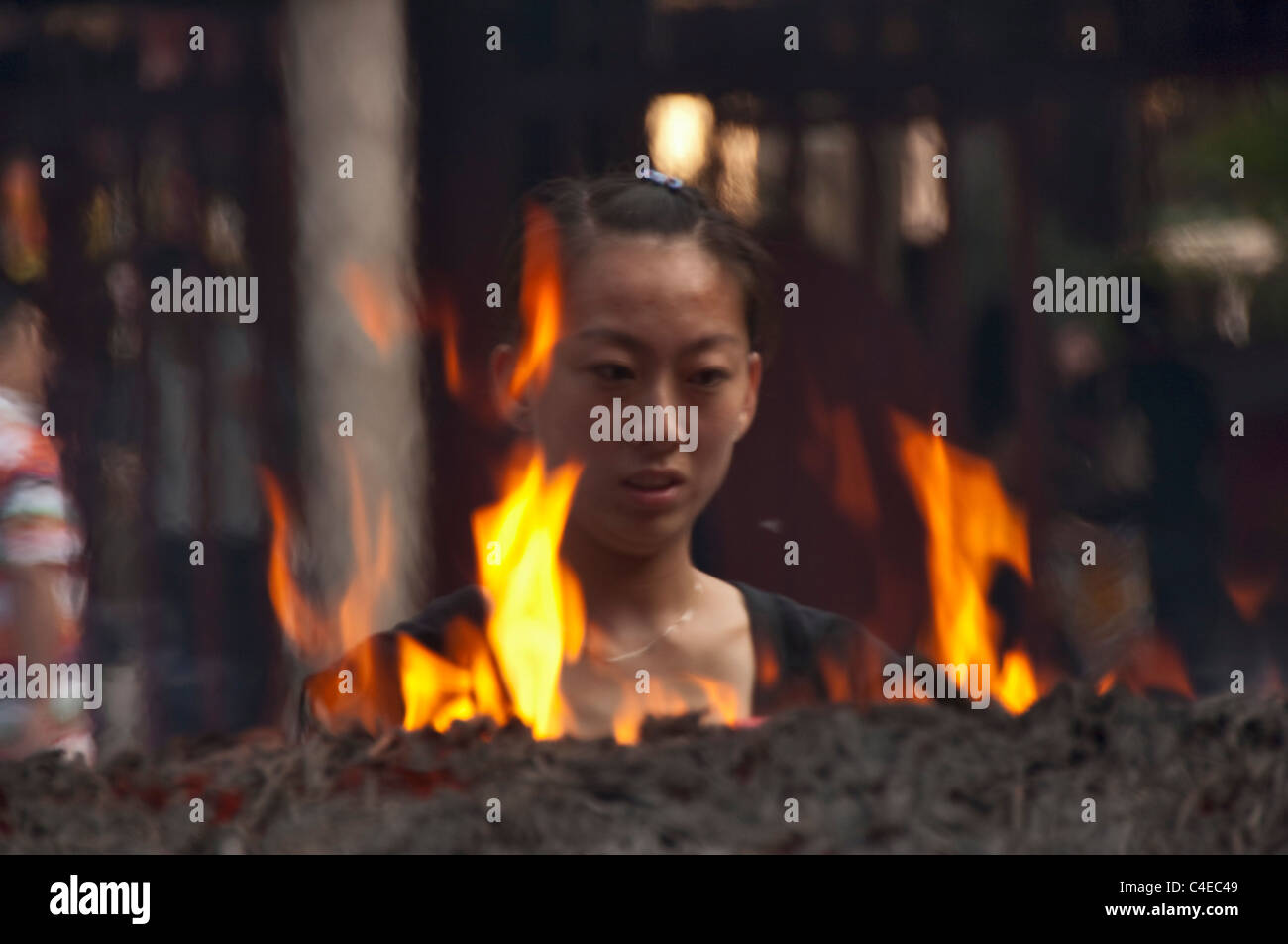 La Ville Dieu du temple (Temple The parking area) dans The parking area, la partie la plus ancienne de Shanghai. Chine Banque D'Images