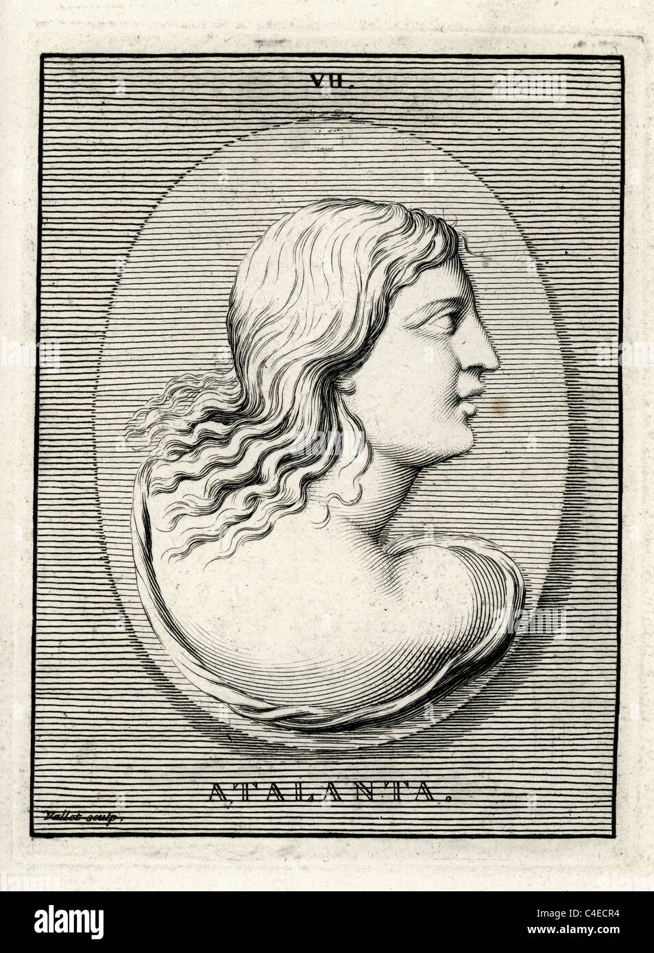 Portrait d'Atalanta un personnage dans la mythologie grecque. La fille d'Iasus, un ou une princesse Béotienne Arcadian Banque D'Images Portrait d'Atalanta un personnage dans la mythologie grecque. La fille d'Iasus, un ou une princesse Béotienne Arcadian Banque D'Images