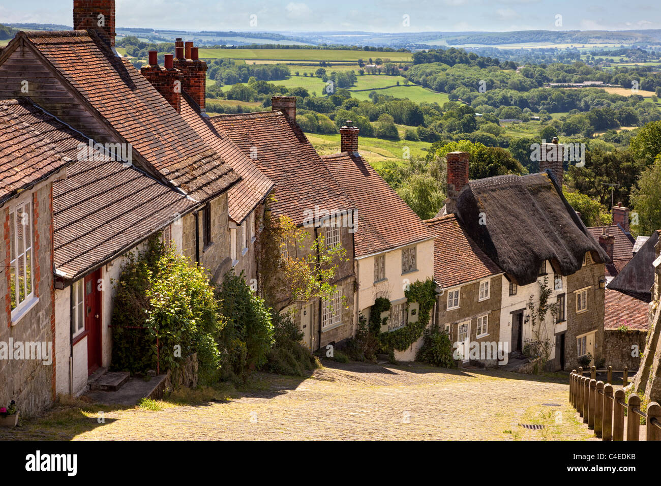 Gold Hill, Shaftesbury, Dorset, UK Banque D'Images