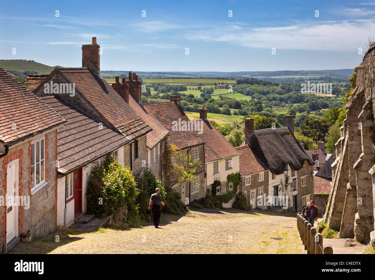 Dorset UK - Gold Hill, Shaftesbury, Dorset, England, UK Banque D'Images