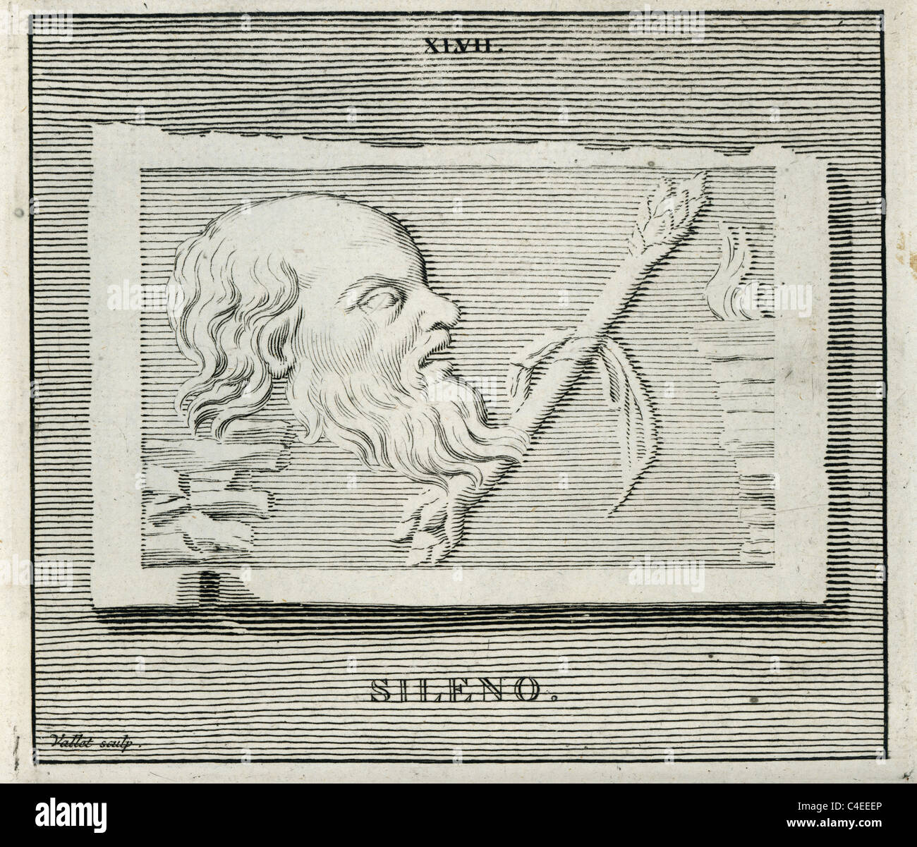 Portrait classique de silène dans la mythologie grecque, silène était un satyre et compagnon et professeur pour le vin dieu Dionysos. Banque D'Images Portrait classique de silène dans la mythologie grecque, silène était un satyre et compagnon et professeur pour le vin dieu Dionysos. Banque D'Images