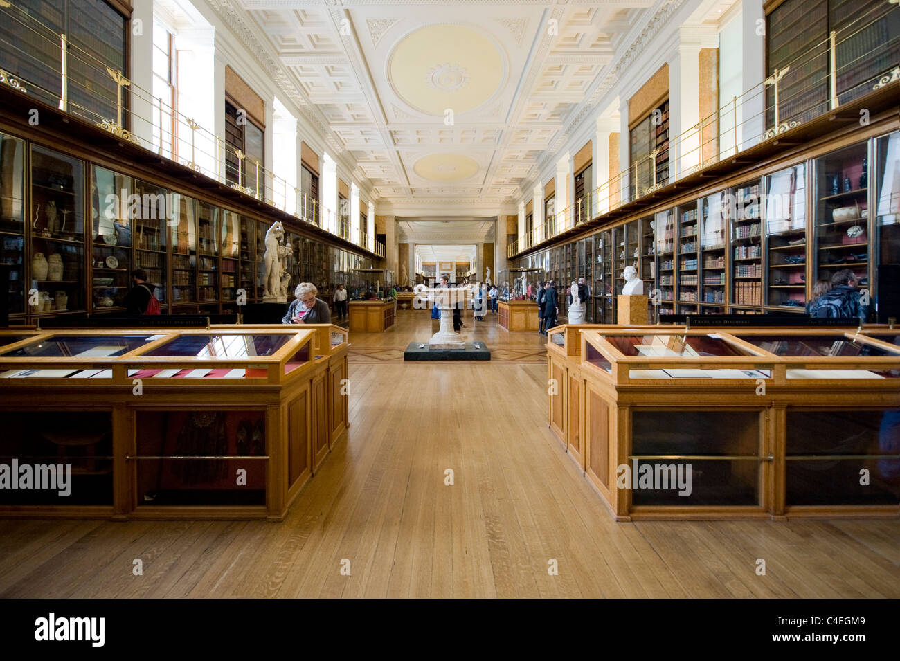 La bibliothèque du roi au British Museum, Londres. Banque D'Images