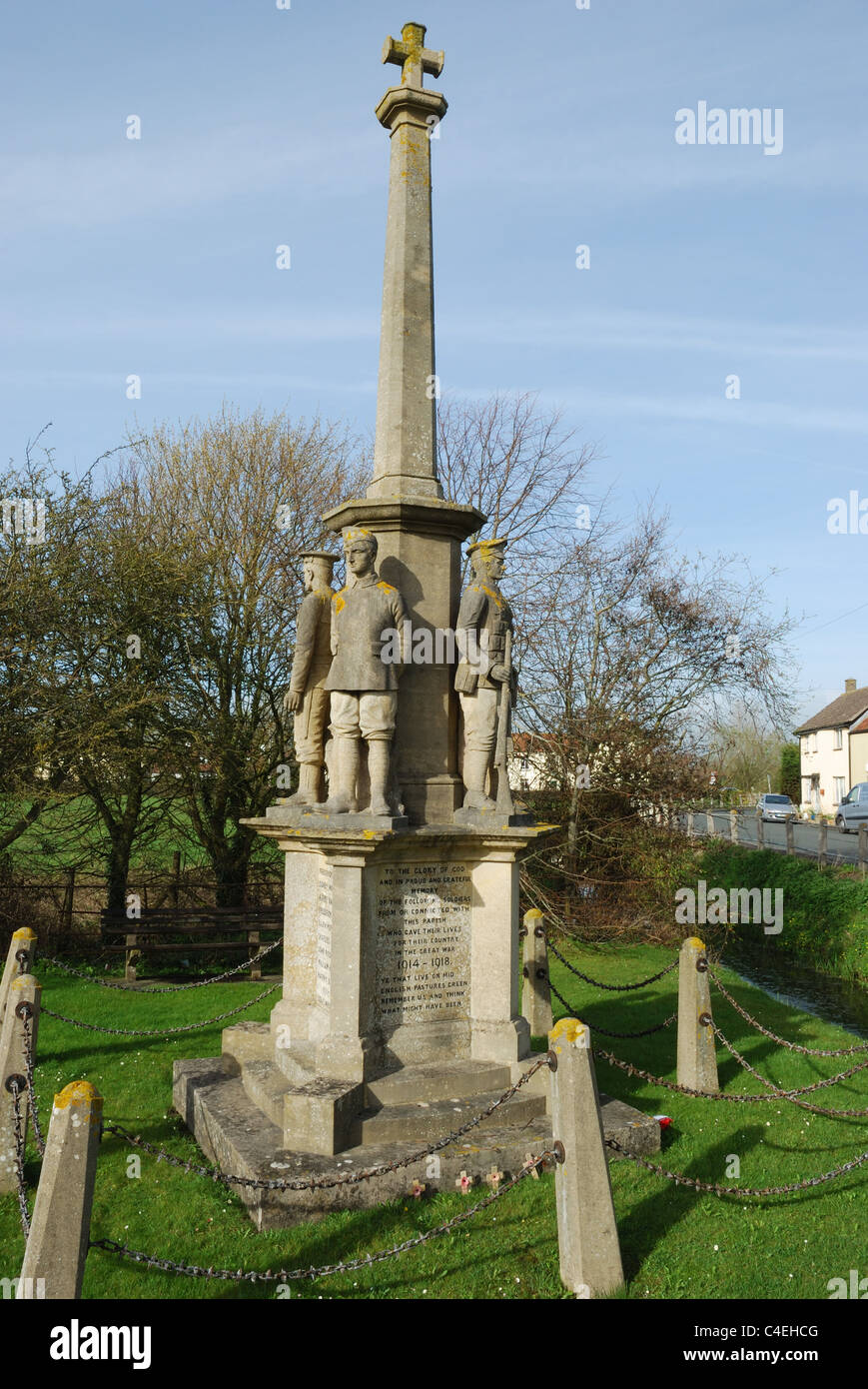 East Brent War Memorial, Somerset, UK Banque D'Images East Brent War Memorial, Somerset, UK Banque D'Images