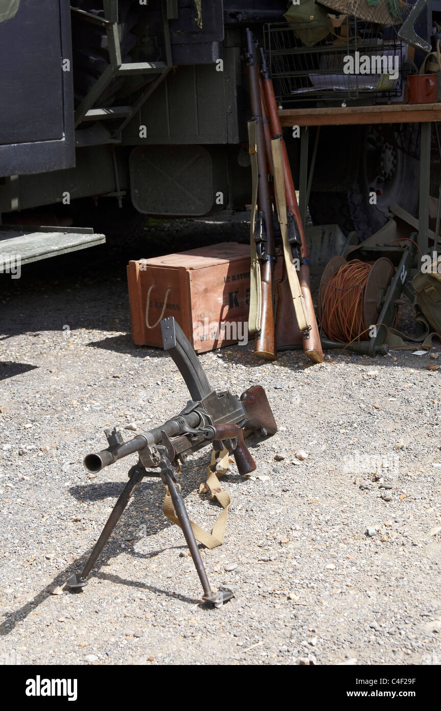 La Seconde Guerre mondiale (WW2) Reconstitution faite à une guerre sur la ligne 24 à l'Mid-Hants Railway en juin 2011. Banque D'Images