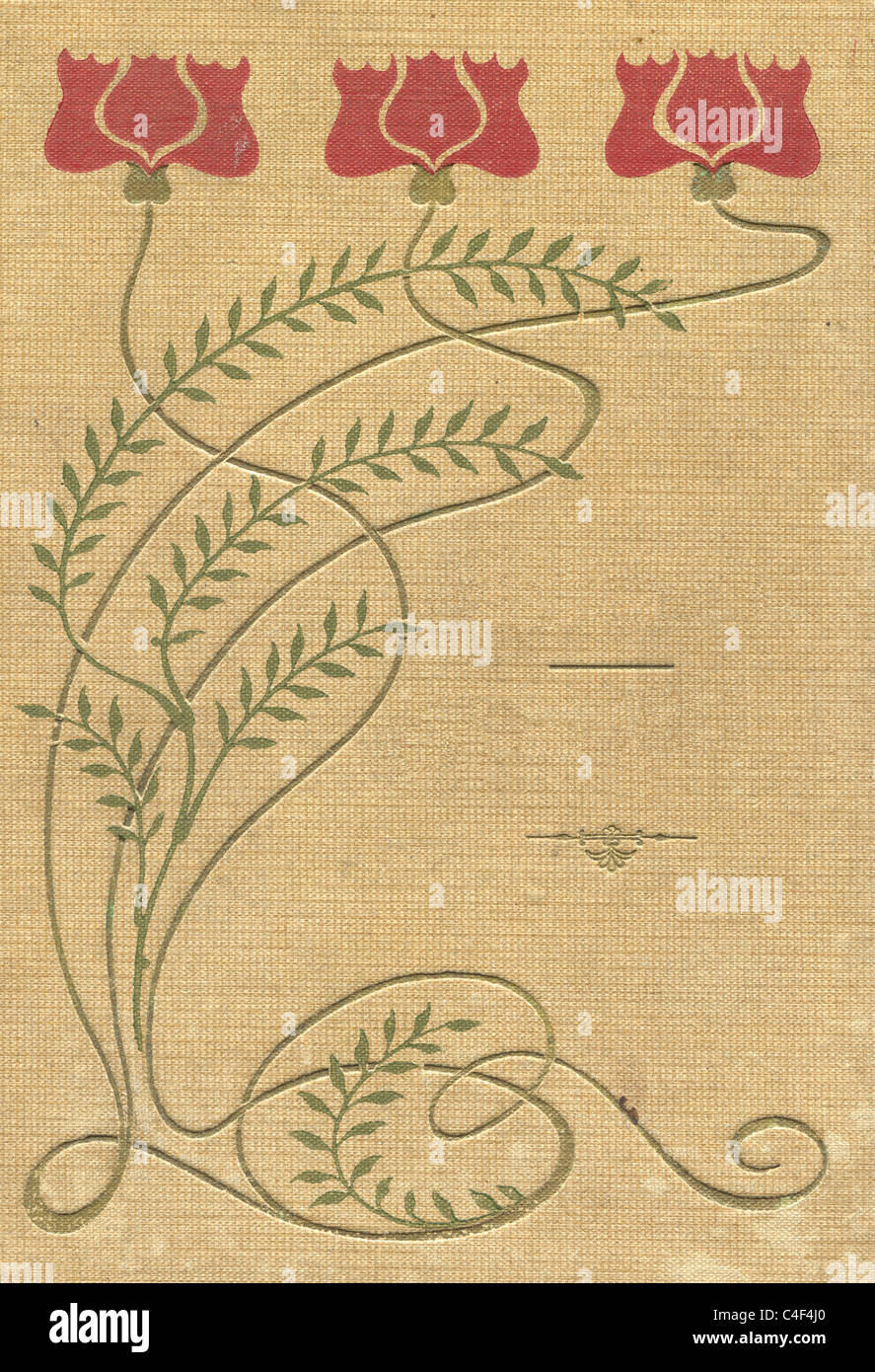 Couvert d'un vieux livre de motifs et de couleurs de tissu. Banque D'Images