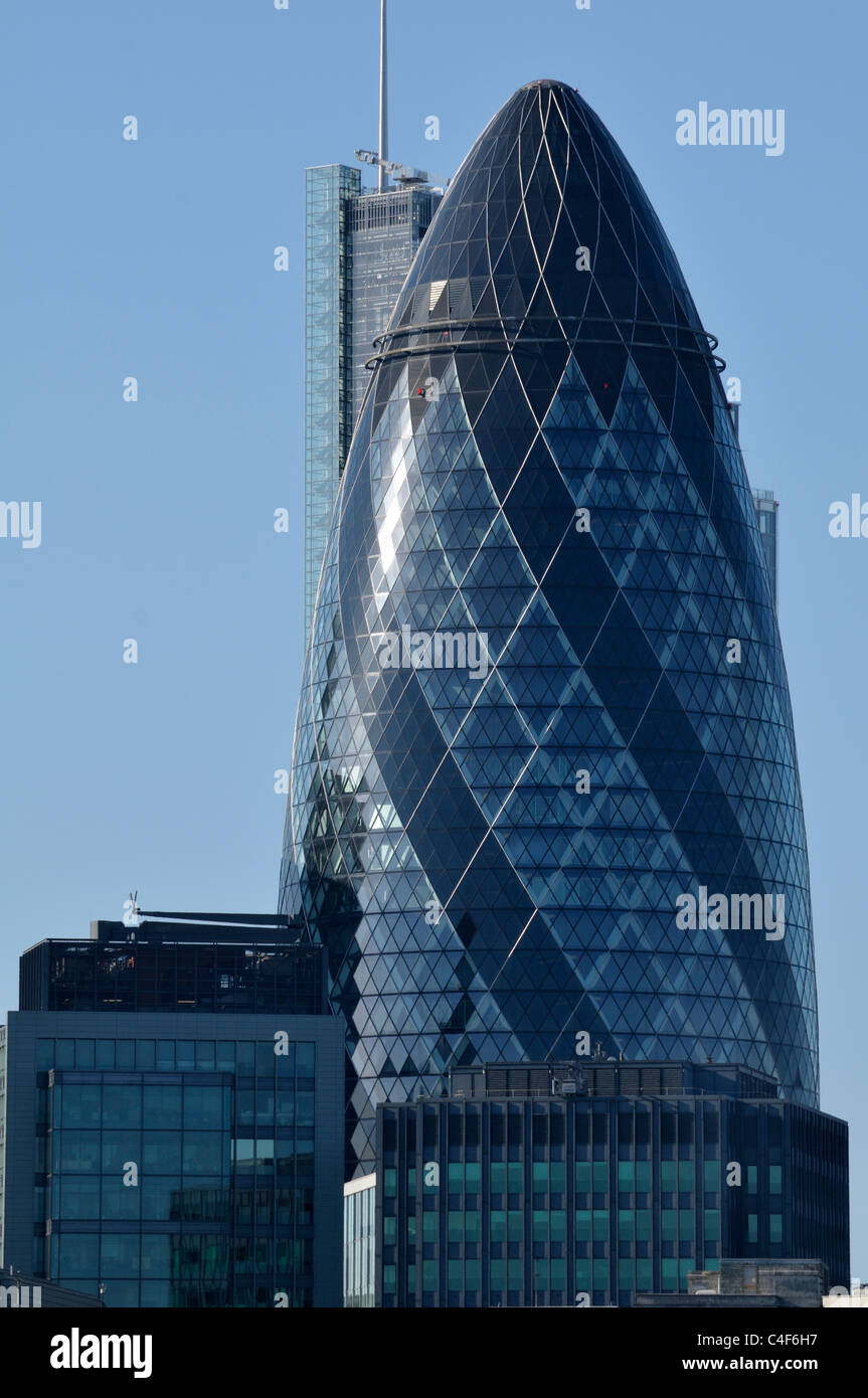 Londres, gherkin building Banque D'Images