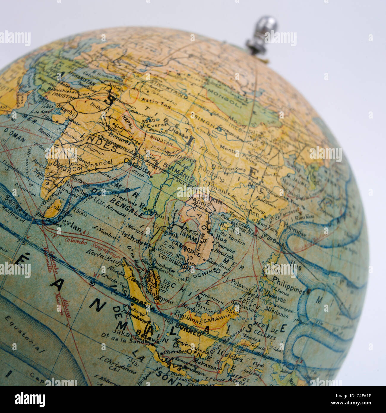 Close up of old-fashioned globe. Banque D'Images