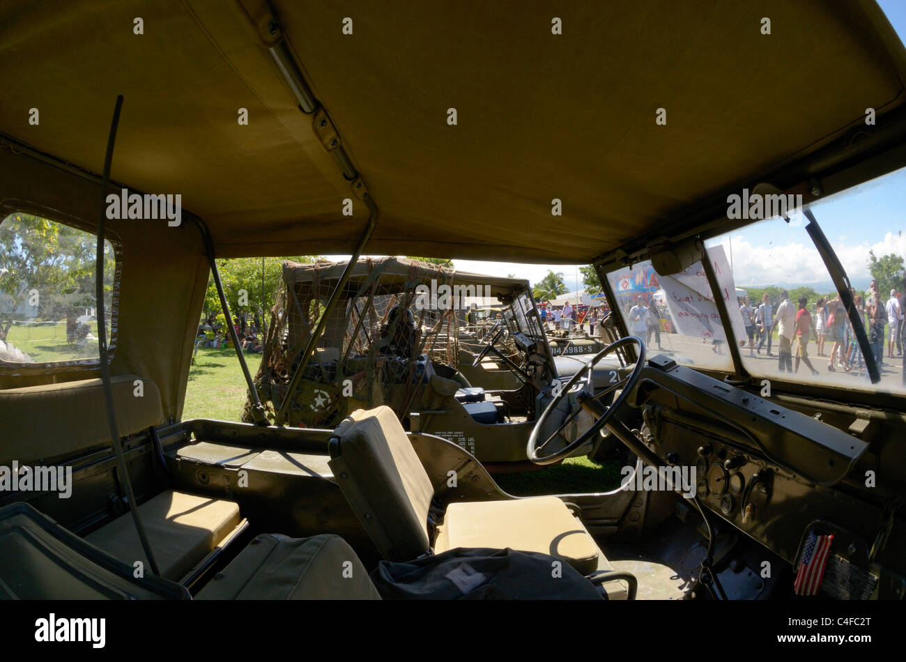 Montrer des forces françaises à la réunion de parachutistes Banque D'Images