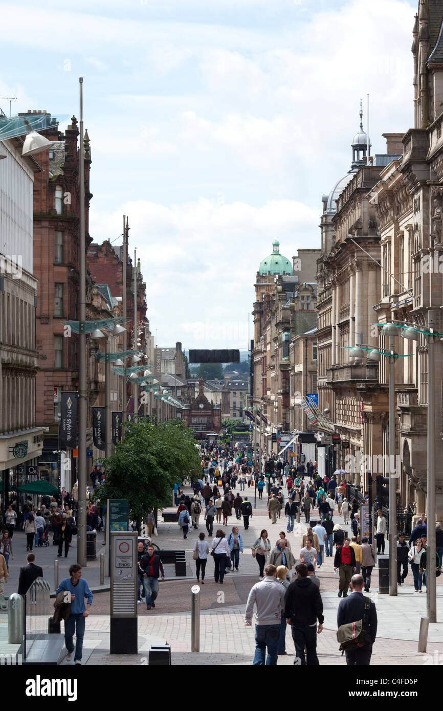 Buchanan Street la principale rue commerçante de Glasgow. Photo:Jeff Gilbert Banque D'Images