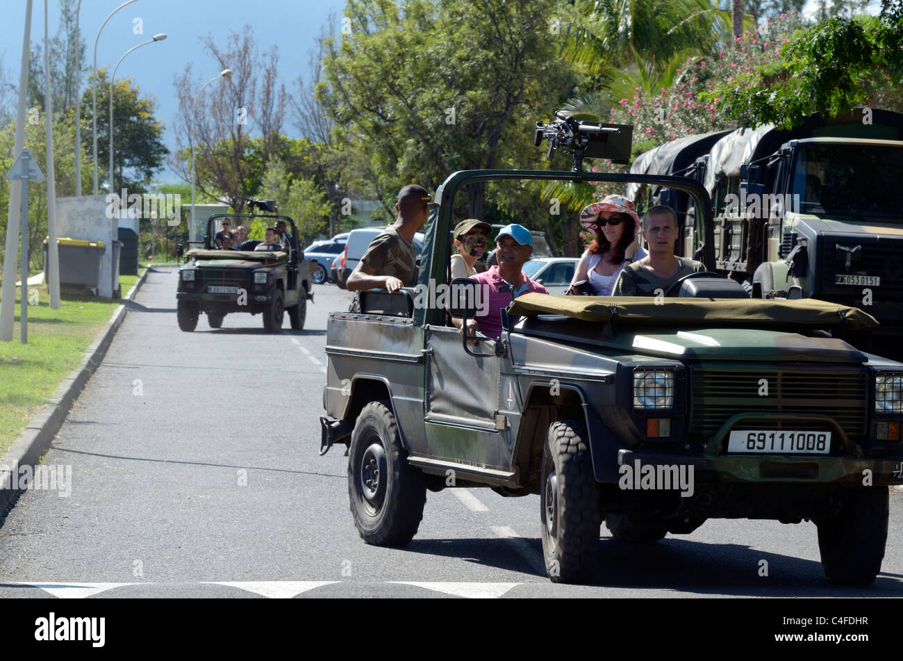Montrer des forces françaises à la réunion de parachutistes Banque D'Images