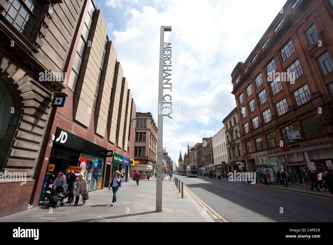 Merchant City Glasgow Ecosse Trongate. Photo:Jeff Gilbert Banque D'Images