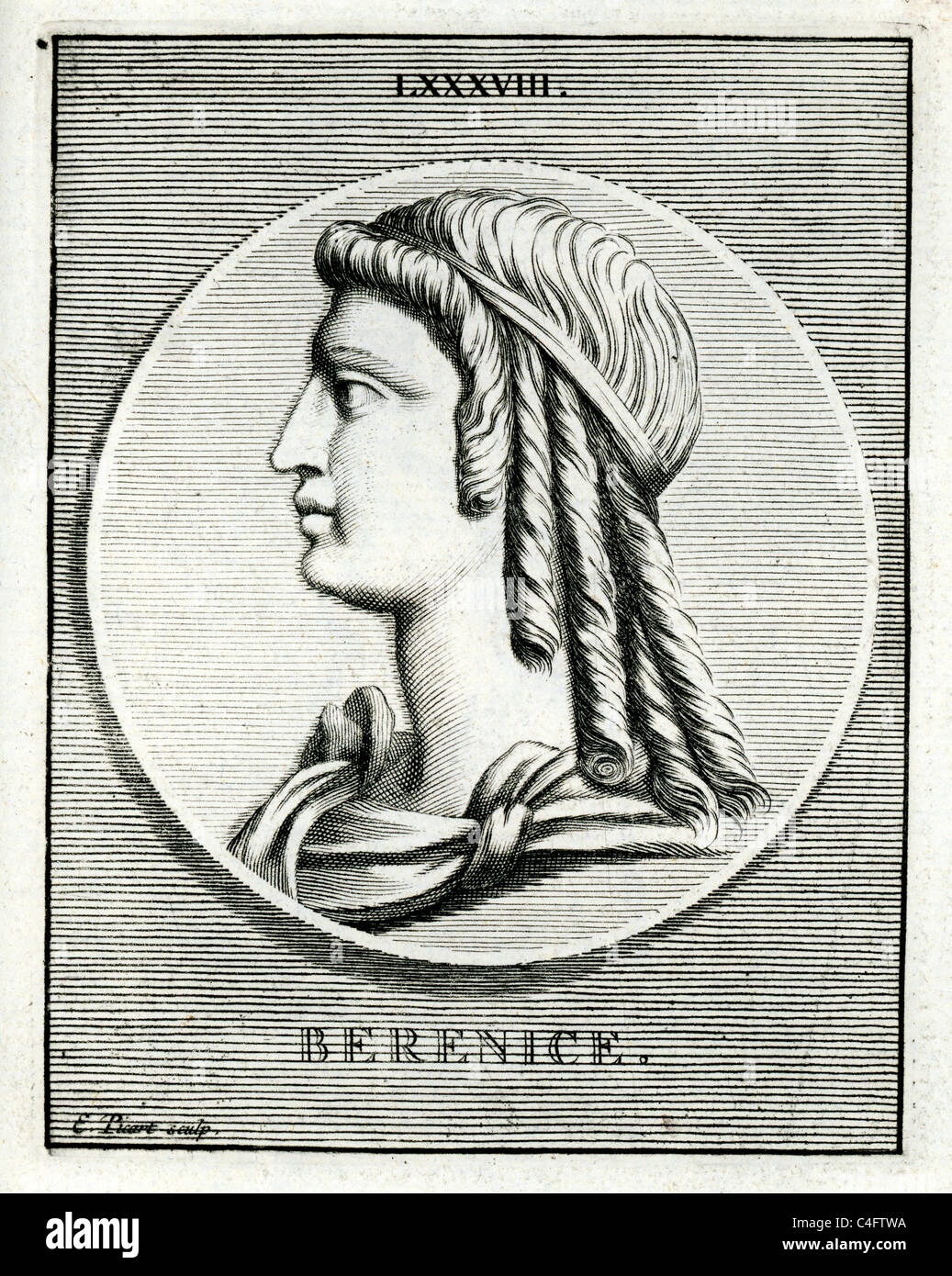 Portrait classique de Bérénice I (ch. 340 BC-entre 279-274 avant J.-C.) une femme noble macédonien Grec Banque D'Images