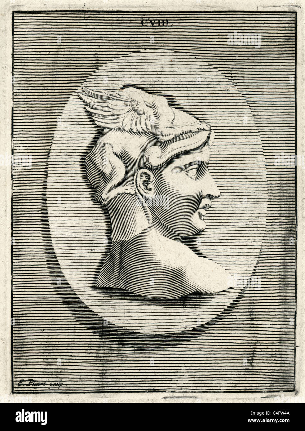 Portrait classique d'un homme peut-être Hermes le grand messager des dieux dans la mythologie grecque et un guide de l'Outre-Monde. Banque D'Images Portrait classique d'un homme peut-être Hermes le grand messager des dieux dans la mythologie grecque et un guide de l'Outre-Monde. Banque D'Images