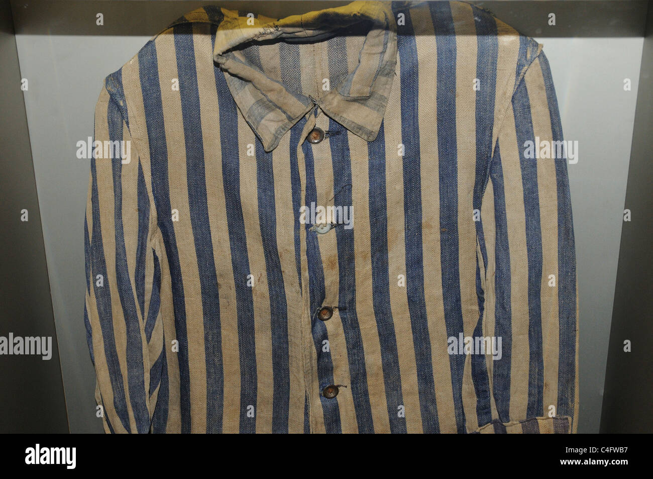Une chemise rayée comme portés par les Juifs dans les camps de concentration Banque D'Images