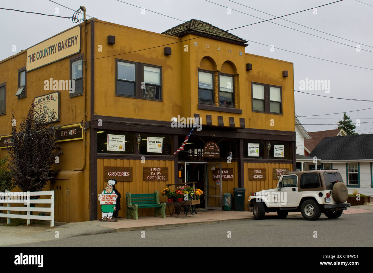 Country store dans 'Downtown' Pescadero, Comté de San Mateo, Californie Banque D'Images